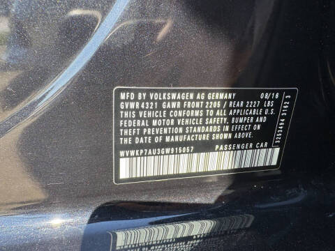 2016 Volkswagen e-Golf SE