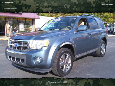 2012 Ford Escape for sale at A C Auto Sales in Elkton MD