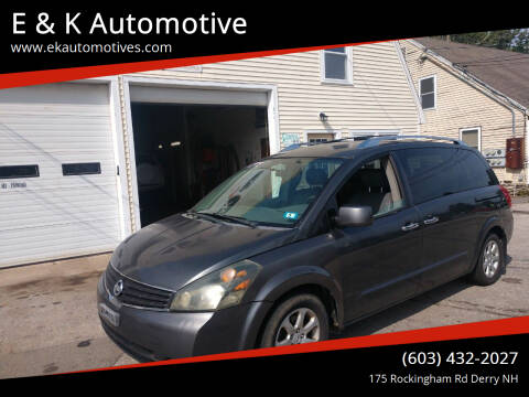 2008 Nissan Quest for sale at E & K Automotive in Derry NH