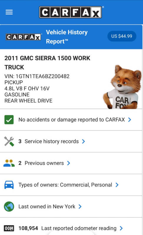 2011 GMC Sierra 1500 Work Truck