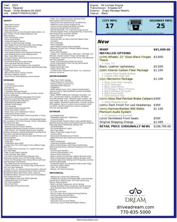 2023 Maserati Ghibli Modena Q4