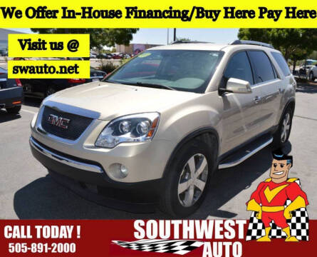 2011 GMC Acadia for sale at SOUTHWEST AUTO in Albuquerque NM