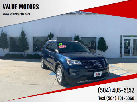 2017 Ford Explorer for sale at VALUE MOTORS in Marrero LA