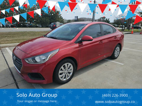 2018 Hyundai Accent for sale at Solo Auto Group in Mckinney TX
