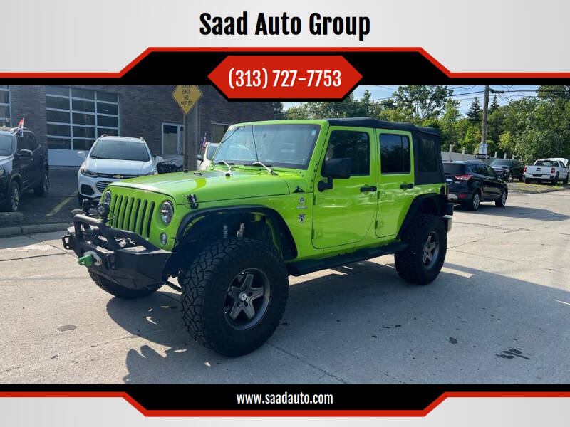 2013 Jeep Wrangler Unlimited for sale at Saad Auto Group in Dearborn Heights MI