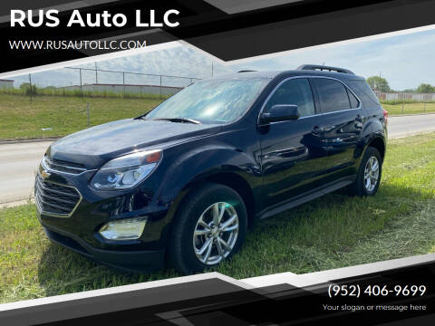 2016 Chevrolet Equinox for sale at RUS Auto LLC in Shakopee MN