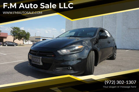 2016 Dodge Dart for sale at F.M Auto Sale LLC in Dallas TX