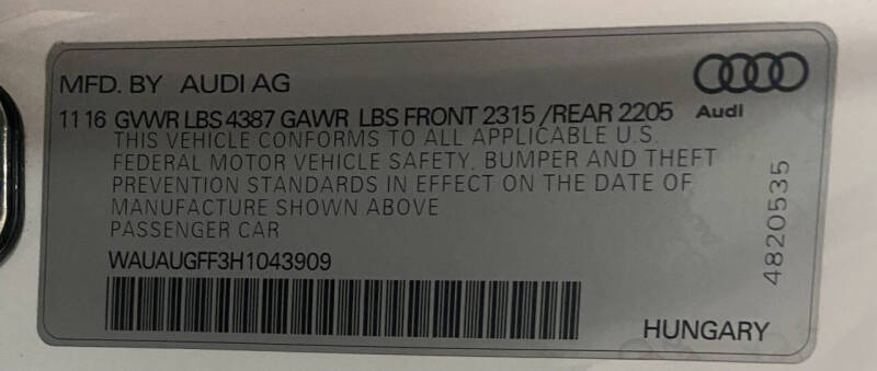 2017 Audi A3 2.0T Premium