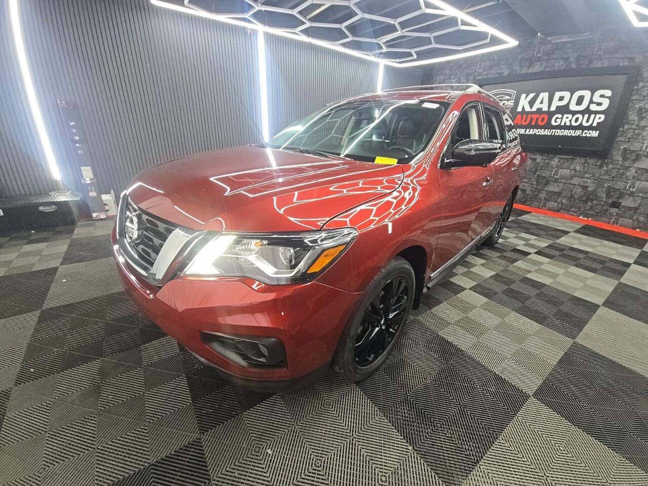 Red 2017 Nissan Pathfinder SUV / Crossover Four-Wheel Drive Continuously Variable Transmission