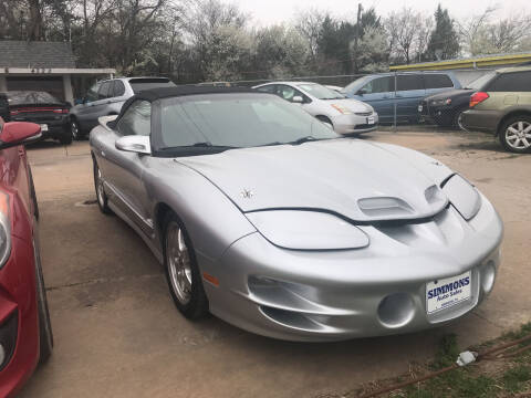 2002 Pontiac Firebird for sale at Simmons Auto Sales in Denison TX