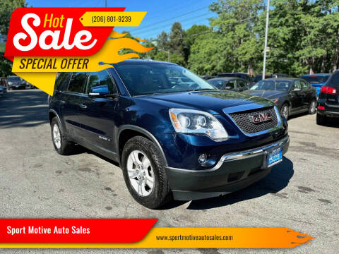 2008 GMC Acadia for sale at Sport Motive Auto Sales in Seattle WA