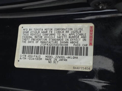 2003 Toyota MR2 Spyder