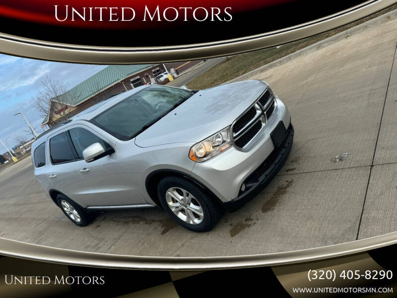 2012 Dodge Durango for sale at United Motors in Saint Cloud MN