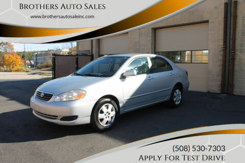 2006 Toyota Corolla for sale at Brothers Auto Sales in Wrentham MA