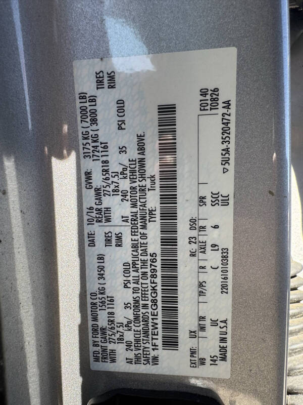 2016 Ford F-150 for sale at Uncle Ronnie's Auto LLC in Houma LA