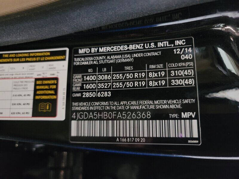 2015 Mercedes-Benz M-Class ML 350 4MATIC