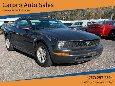 2008 Ford Mustang for sale at Carpro Auto Sales in Chesapeake VA