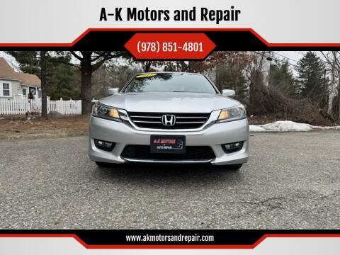 2014 Honda Accord for sale at A-K Motors and Repair in Tewksbury MA