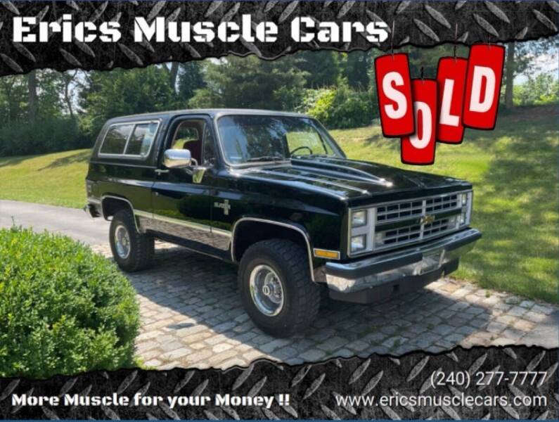 1987 Chevrolet Blazer for sale at Eric's Muscle Cars in Clarksburg MD