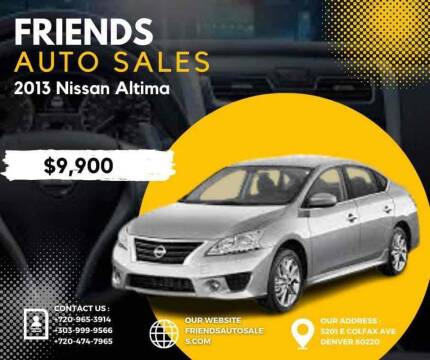 2013 Nissan Altima for sale at Friends Auto Sales in Denver CO