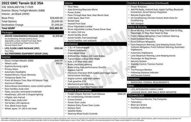 2022 GMC Terrain SLE