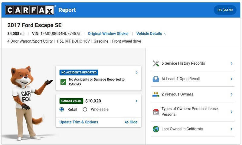 2017 Ford Escape SE