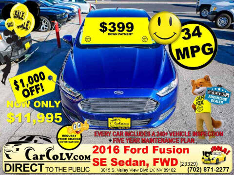 2016 Ford Fusion for sale at The Car Company in Las Vegas NV