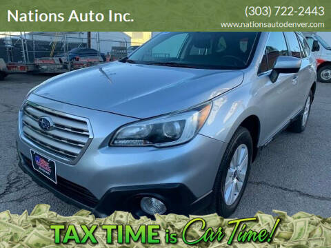2015 Subaru Outback for sale at Nations Auto Inc. in Denver CO