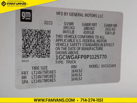 2023 Chevrolet Express 2500