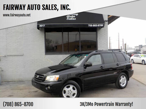 2006 Toyota Highlander for sale at FAIRWAY AUTO SALES, INC. in Melrose Park IL
