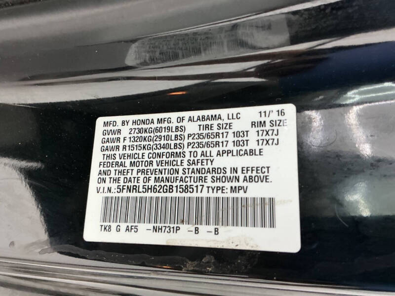 2016 Honda Odyssey EX-L