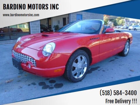 2002 Ford Thunderbird for sale at BARDINO MOTORS INC in Saratoga Springs NY