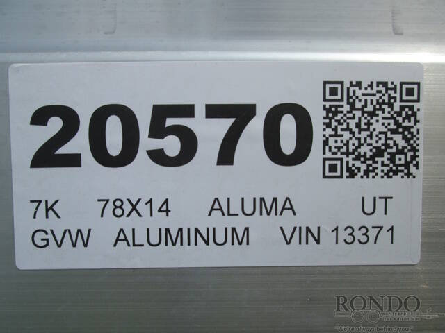2027 Aluma Utility 7814TA-EL-BT-TR-RTD