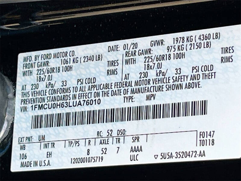 2020 Ford Escape SEL