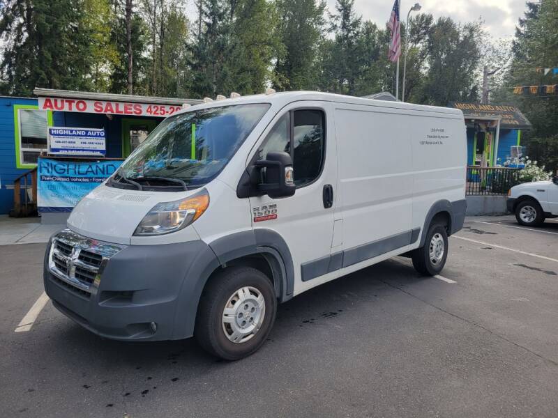 2017 RAM ProMaster for sale at HIGHLAND AUTO in Renton WA