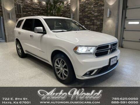 2018 Dodge Durango for sale at Auto World Used Cars in Hays KS