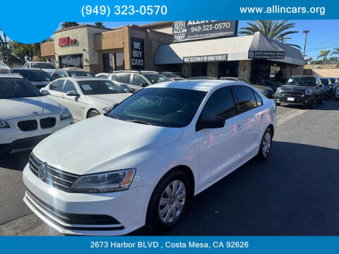 2015 Volkswagen Jetta for sale at Allin Cars in Costa Mesa CA