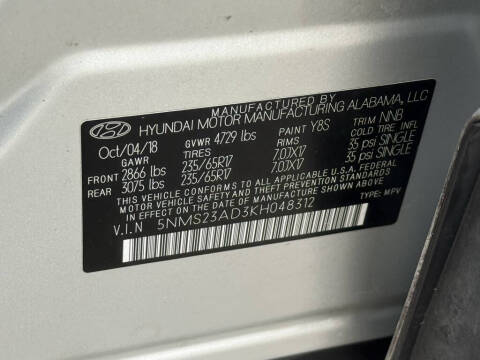 2019 Hyundai Santa Fe SE 2.4L