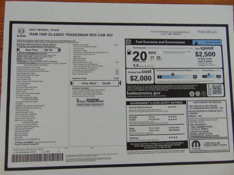 2021 RAM 1500 Classic Tradesman