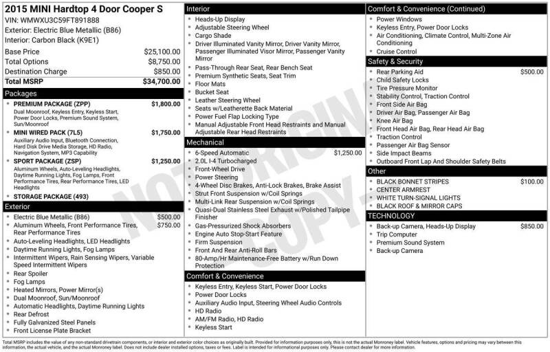 2015 MINI Hardtop 4 Door Cooper S