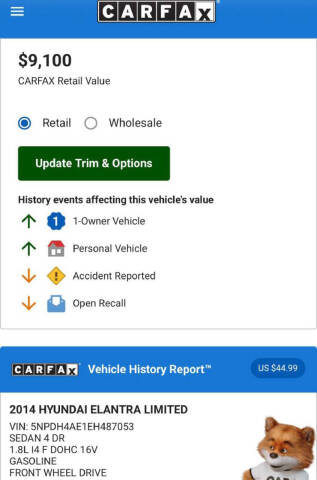 2014 Hyundai Elantra Limited