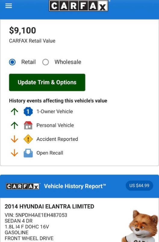 2014 Hyundai Elantra Limited