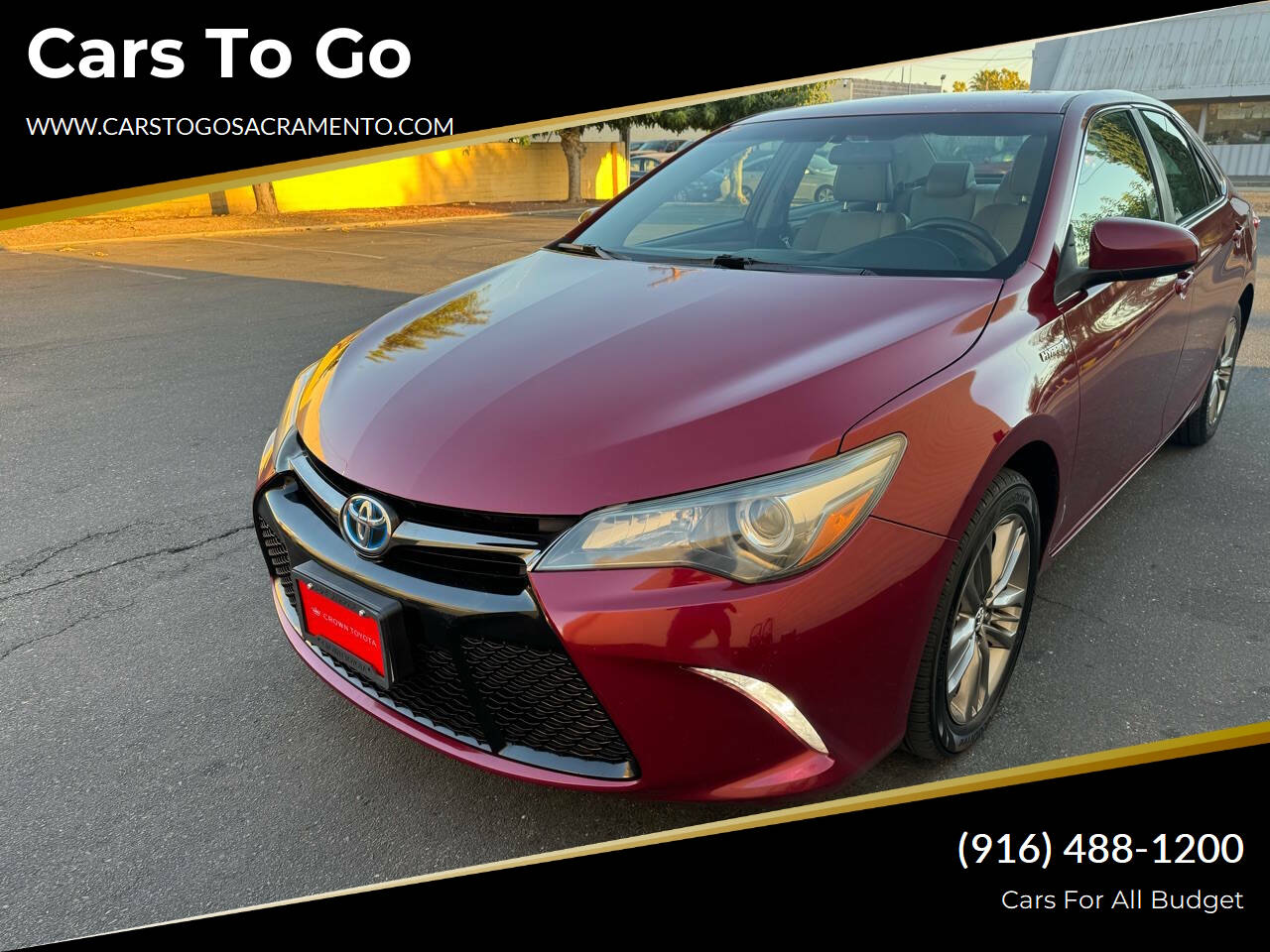 2015 Toyota Camry Hybrid for sale at Cars To Go in Sacramento, CA