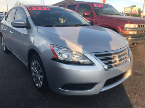 2013 Nissan Sentra for sale at BELOW BOOK AUTO SALES in Idaho Falls ID