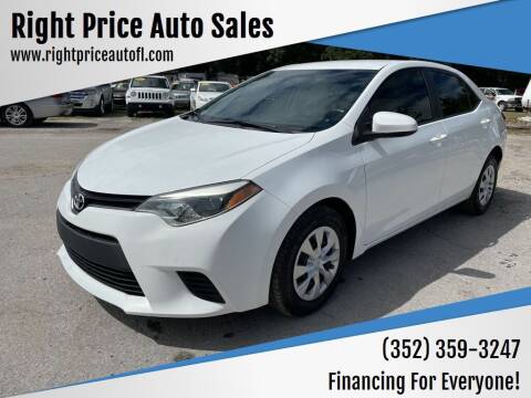 2014 Toyota Corolla for sale at Right Price Auto Sales in Waldo FL