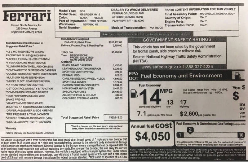 2013 Ferrari 458 Spider