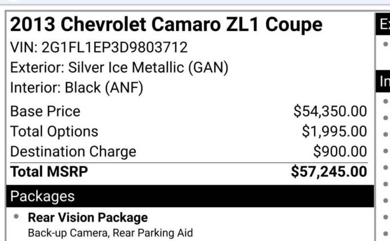 2013 Chevrolet Camaro ZL1