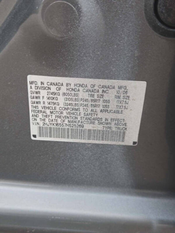 2007 Honda Ridgeline RT