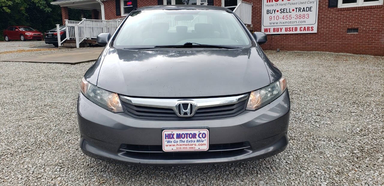 2012 Honda Civic for sale at Hix Motor Co in Jacksonville, NC