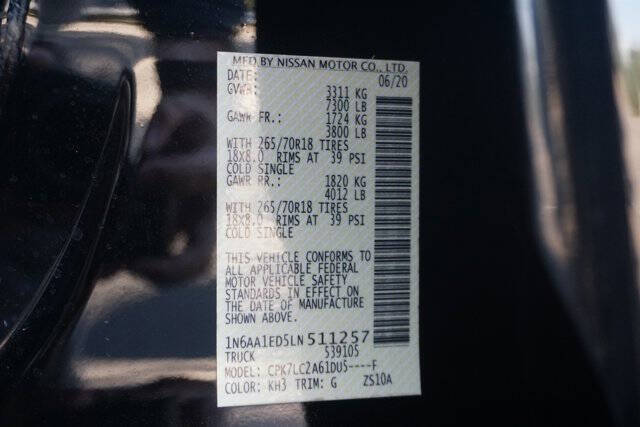 2020 Nissan Titan SV